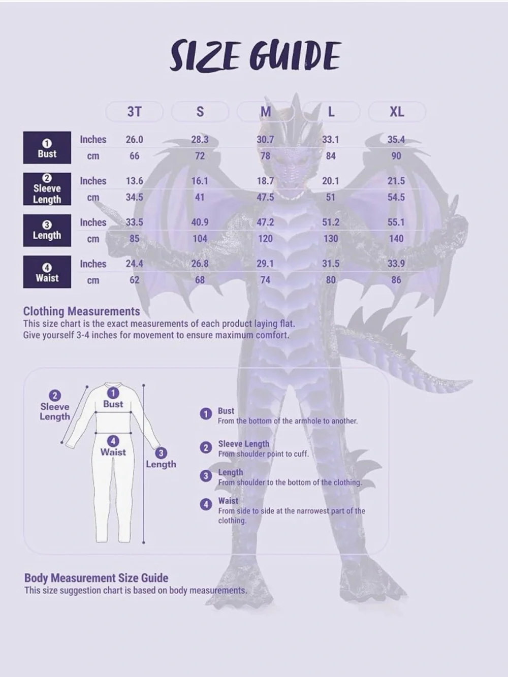 Spooktacular Creations Purple Dragon Costume Kids Size SM 5-7YRS Complete 5-PC